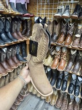 New J.B. Dillon Rustic Leather Square Toe Cowboy Boots Men 10D picture