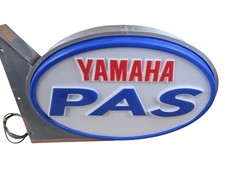 1990s YAMAHA PAS Bile Dealer Sign Light Up Hanging Bubble Side Used Double Sided picture