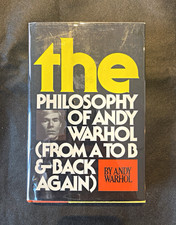 Andy Warhol - Philosophy of Andy Warhol 1st. Ed DJ Fine Signed and Inscribed picture
