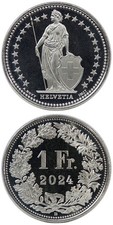 Switzerland/Switzerland 1 Franc 2024 UNC (KM# 24a.3) picture