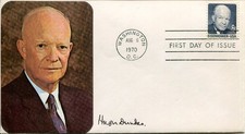 Hugh Dundas 56 Squadron DFC RAF WWII War Ace Fighter Pilot Signed Autograph FDC picture