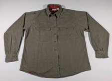 Vintage LL Bean Plainsman Flannel Lined Shirt 100% Cotton - Large, Made in USA picture