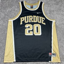 Vintage team Nike Purdue Boilermakers #20 Men’s XL Black / Gold NCAA Jersey picture