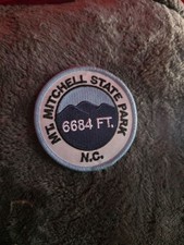Vintage Mt. Mitchell State Park N.C. 6684 FT. Embroidered Souvenir Patch picture