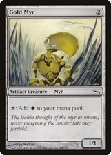 Gold Myr 1x MtG Mirrodin MRD SP/NM picture