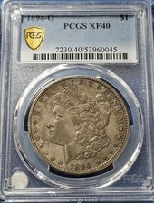 1894-O Morgan Silver Dollar PCGS XF40 Gold Shield  picture