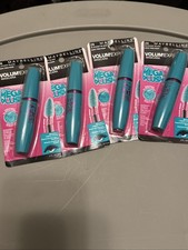270 MAYBELLINE Volume Express Mega Plush Mascara Blackest Black Washable, 4 pack picture
