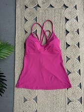 Athleta Athletic Tank Top Women's Medium Pink Strappy Back Gym Workout Active picture