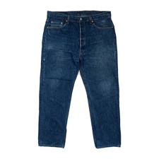 Vintage 90s Levi's 501 Jeans Mens 36x30 Actual USA Dark Wash Button Fly picture