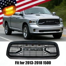 Front Grille Fit for 2013-2018 Dodge Ram 1500 Big Horn Upgrade Bumper Mesh Light picture