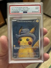 Pokémon 2023 SVP Promo Pikachu with Grey Felt Hat #085 EN Holo Full Art PSA 9 picture