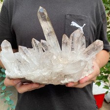 6.5lb Natural Clear White Quartz Crystal Cluster Rough Healing Specimen picture