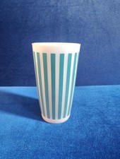 Vintage Hazel Atlas TURQUOISE CANDY STRIPE 5.25