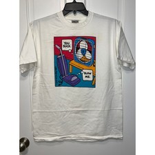 Vintage Oneita Power-T You Suck Blow Me Graphic T-Shirt Mens Large White 90s picture