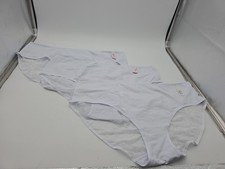 3pr NWT Ashley Stewart Plus Panties Sz 30/32 5X Solid White Front Lace Back 035 picture