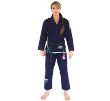 Fuji Suparaito Super Lightweight Womens Brazilian Jiu-Jitsu BJJ Gi - Navy Blue picture
