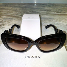 Authentic Prada SPR 27O Baroque Sunglasses Havana Brown 2AU-6S1 54mm w/ Case picture