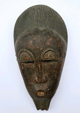  Wonderful African mask Baule style mask Art From The Ivory Coast Man W/ BEARD. picture