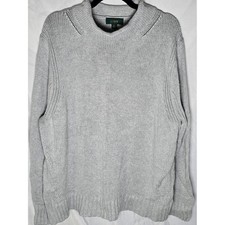 J. Crew Gray 100% Cotton Roll Neck Relaxed Fit Crewneck Sweater Womens 3X picture