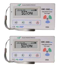 Two GQ GMC-300E+V4 Nuclear Radiation Detector Data logger Beta Gamma detection picture