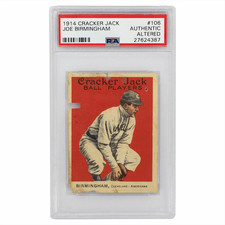 1914 Cracker Jack Joe Birmingham #106 PSA Authentic Altered picture