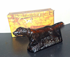 Vintage 1975 Avon At Point Dog Glass Bottle Almost Empty W/ Original Box picture