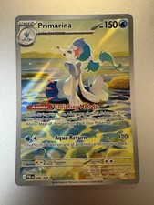 PRIMARINA 088/084 ILLUSTRATION RARE PITCH BLACK POKEMON HOLO NEAR MINT picture