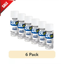 (6 pack) American Accents 2X Ultra Cover Flat Primer Spray Paint, 12 oz. picture