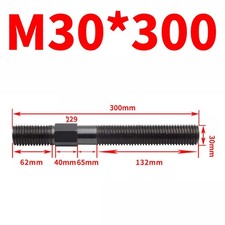 Black 10.9 / 12.9 High Strength Double End Threaded Stud Screws Bolts Axle Rod picture
