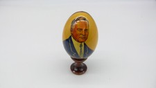 31th President US Herbert Hoover 1929-1933 - Hand Painted Wooden Egg on Stand picture
