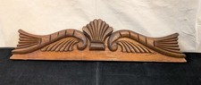 Antique Architectural Salvage Carved Oak Furniture Pediment picture