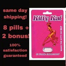 8 + 2  8 KITTY KAT FEMALE SENSUAL ENHANCEMENT +2 Bonus Performer Man Pills picture
