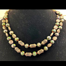 Vintage Cloisonné Beaded Necklace picture