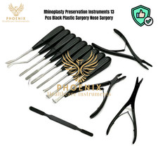 Rhinoplasty Preservation Instruments 13 Pcs Black Plastic Surgery Nose Surgery picture
