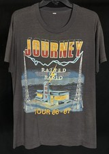 Vtg 80s Journey Raised On Radio Thunder 86-87 Tour T-shirt 2 sided PA10758 picture