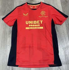 GLASGOW RANGERS 2021 2022 PRE-MATCH FOOTBALL SHIRT SOCCER JERSEY CASTORE sz M picture