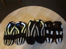 3--Karen's Handmade Knitted Slippers 11/12 Unisex picture