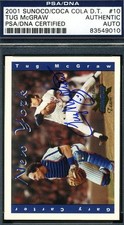 Tug Mcgraw Autograph Psa/dna 2001 Sunoco Mets Authentic Signed picture