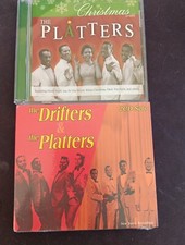 1950s 1960s Rock Doo-wop  DRIFTERS & PLATTERS 2 CD lot -Cleaned Buffed Polished picture