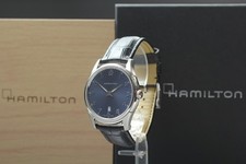 [N MINT in Box Paper] Hamilton Jazzmaster Thinline H385111 Blue Qz Men's watch picture