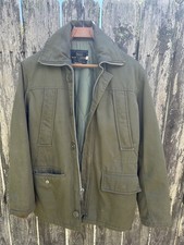 Vintage Sears Work N Leisure Jacket Mens XL Green Quilted Field Coat Utility picture