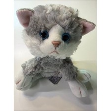 Russ Berrie Misty: Rare Grey & White Plush Kitten with Blue Eyes picture