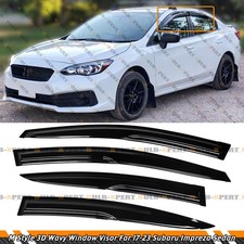 For 17-23 Subaru Impreza Sedan M Style 3D Wavy Window Visor Rain Guard Deflector picture