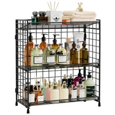 DTUQYX 3-Tier Foldable Metal Spice Rack Organizer for Countertop Kitchen picture