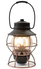 Barebones Living Railroad Lantern LED Rechargeable Vintage Steel Construction picture
