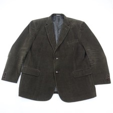 David Taylor Blazer Mens 46R Dark Brown Corduroy Sport Coat 100% Cotton picture