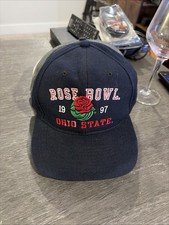 Vintage OHIO STATE OSU buckeyes 1997 rose bowl black snapback adjustable hat cap picture