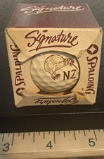 Vintage Spalding Signature Golf Ball NZ New Zealand Logo In Orig. Box Rare: 2A2 picture