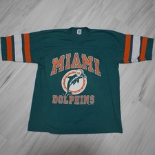 Vintage 90's Logo 7 Miami Dolphins Jersey Shirt Mens Size X-Large picture