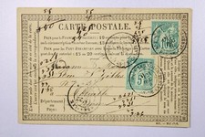 France 1876 Uprated Better Carte Postale / Better Issues - L39140 picture